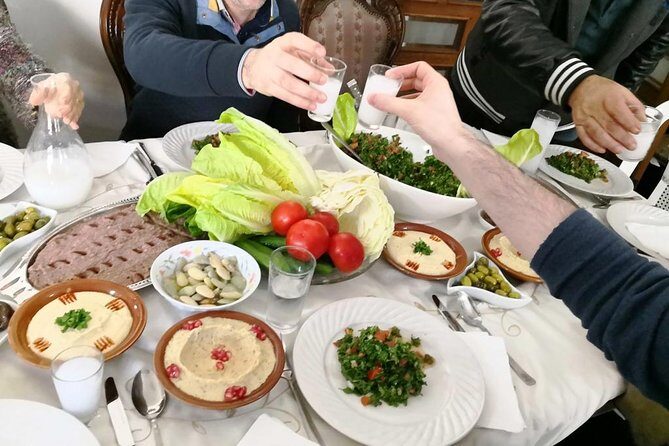 Authentic Lebanese Cooking Lesson and Meal with Tania's Family in Beirut - The Meal: Soft Drinks, Arak, and Eating Like Family