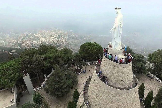 Byblos, Jeita Grotto & Harissa Day Trip -With Lunch (4G on Board) - Harissa and the Shrine of Our Lady of Lebanon: Cable Car + Big Bay Views