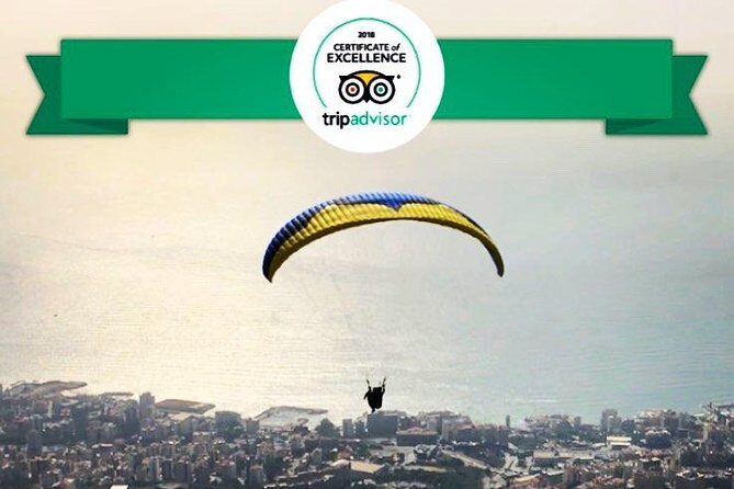 First Paragliding Club in Lebanon - Since 1992 - Flight Route: Harissa Views, the Statue Area, and Sea Air Over Jounieh