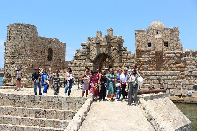 Lebanon tour Sidon & Tyre ruins with pick-up, guide,lunch+entries - Sidon: Crusader stone, old markets, and the soap museum